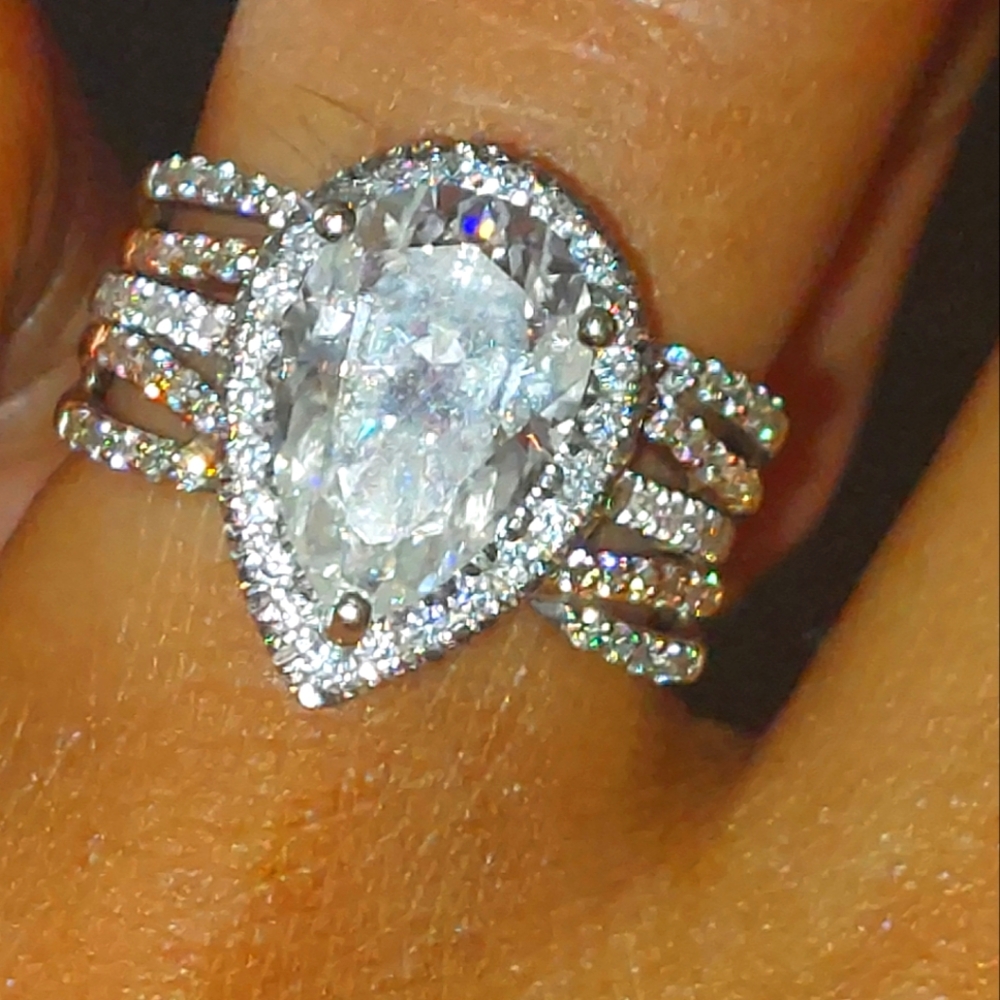 14KW White & Rose Gold Engagement Ring